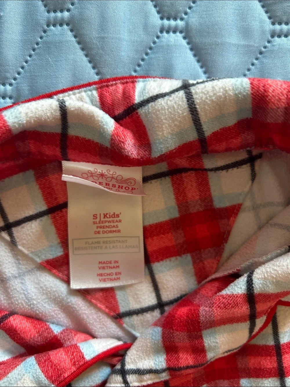 (2sets) Red and White Plaid Kids Pajama Set - Cozy Flannel Two-Piece